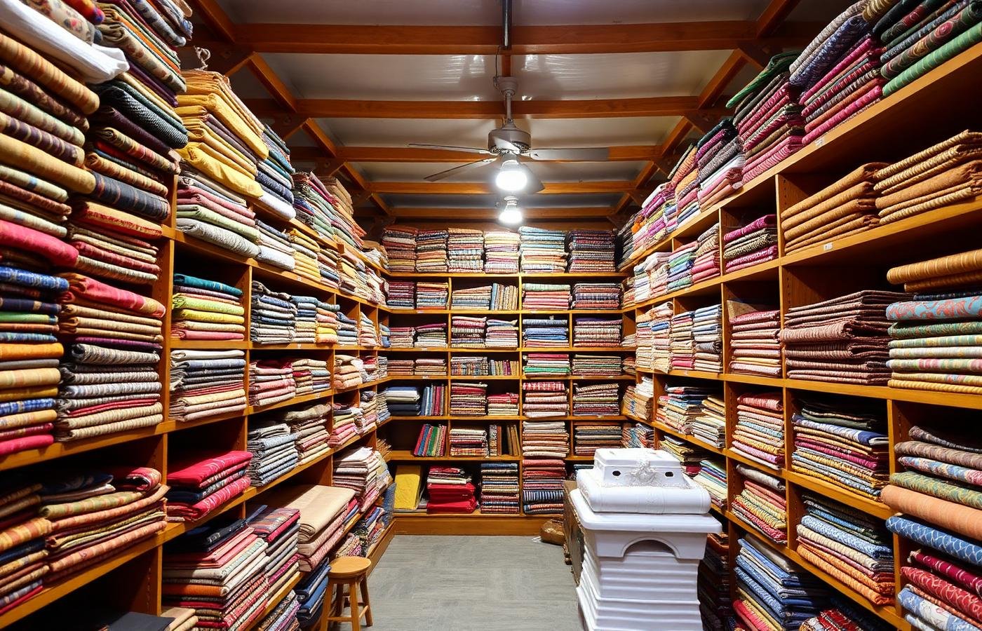 Interior of Nirmaya Textile wholesale shop